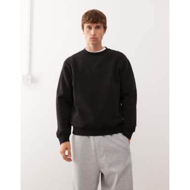 Weekday classic fit sweatshirt in black