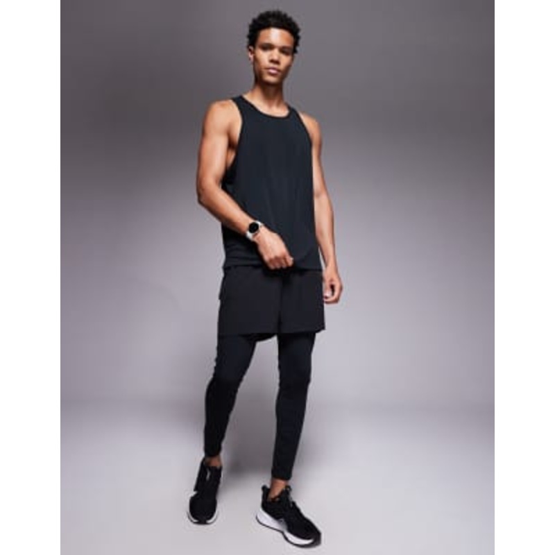 4505 reflective quick dry base layer running tights with energy gel pocket in black