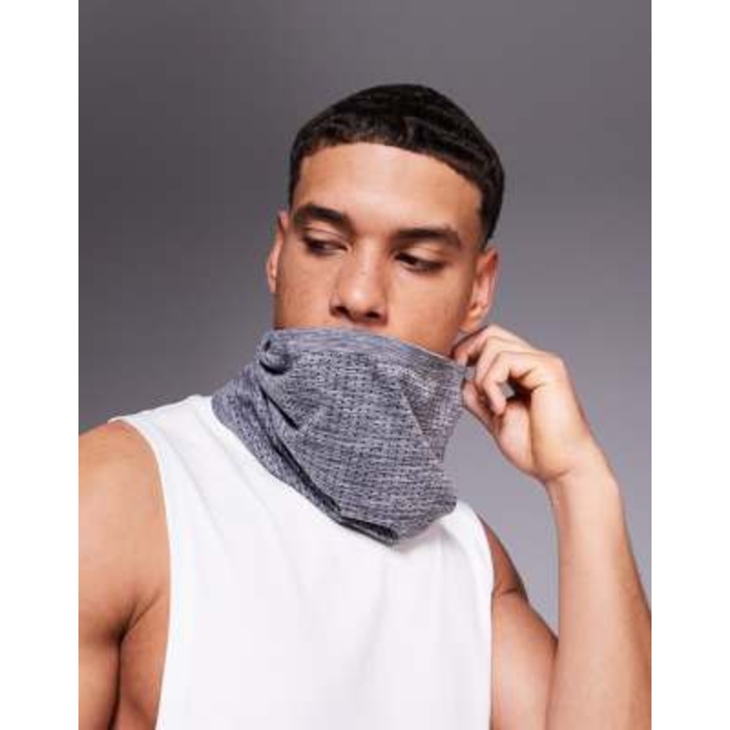 4505 seamless mesh running snood in charcoal