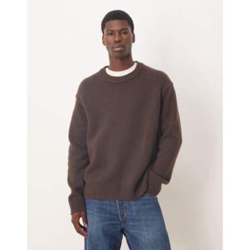 ARKET wool oversized sweater in brown