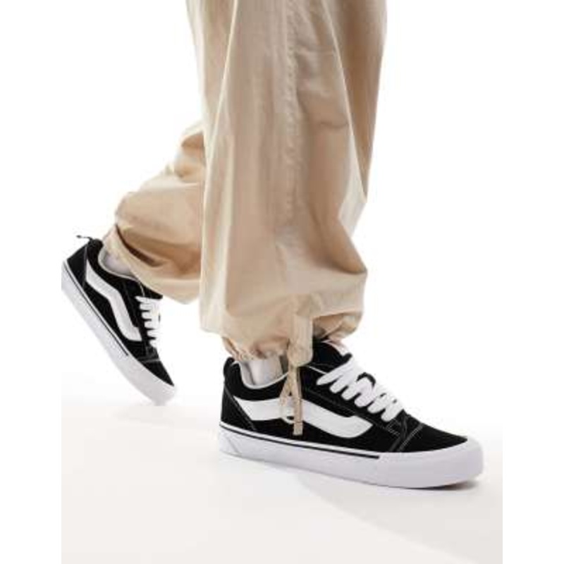 Vans Knu Skool sneakers in black and white