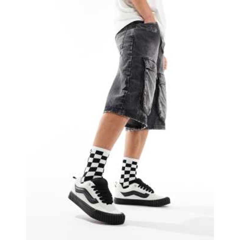 Vans Knu Skool sneakers in off-white and black