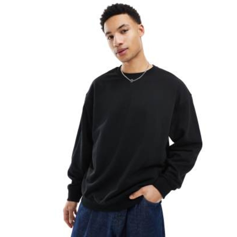 Weekday oversized sweatshirt in black
