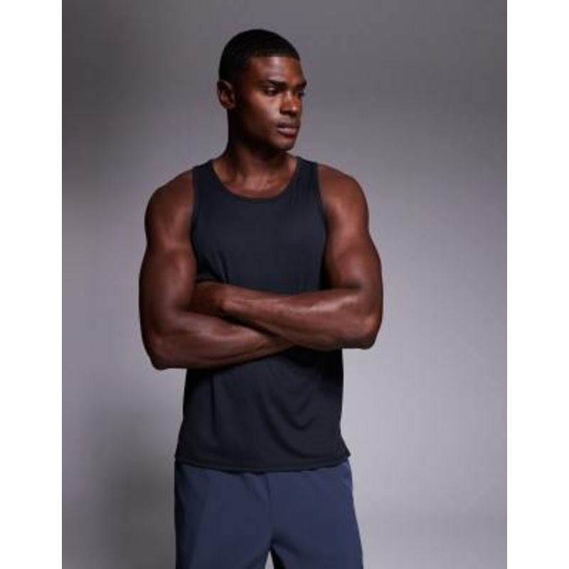 4505 quick dry technical mesh relaxed fit running tank top in black