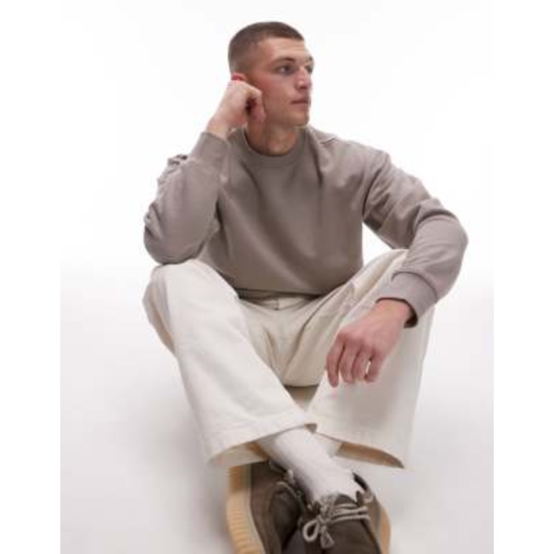 ARKET relaxed terry sweatshirt in beige