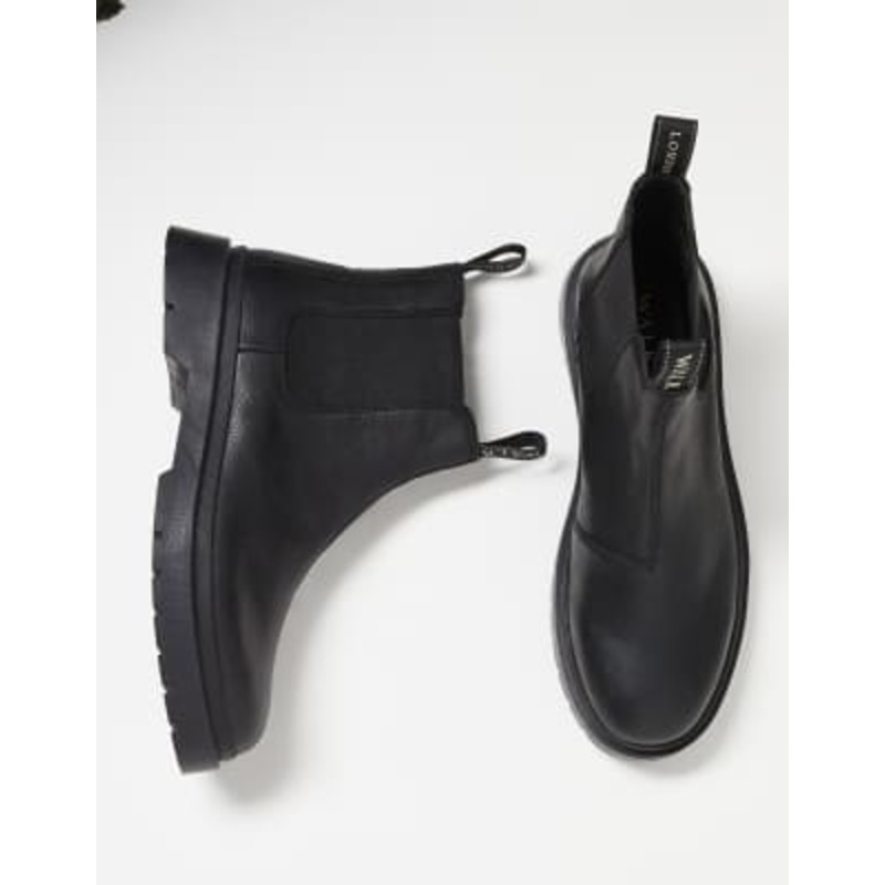 Walk London Callum Seam chelsea boots in black