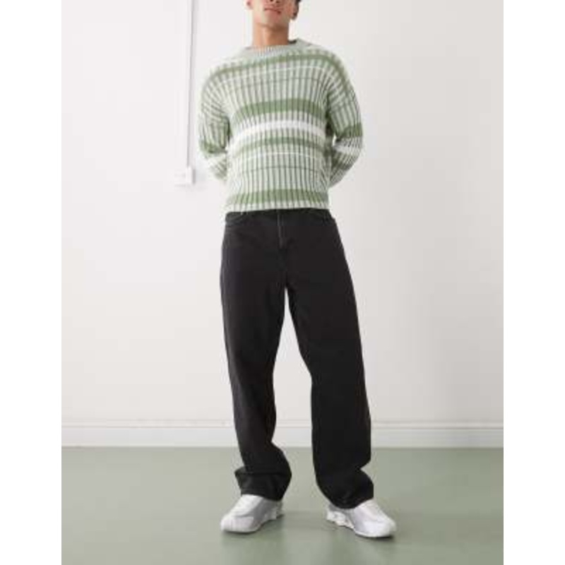 Weekday Galaxy loose fit straight leg jeans in tuned black