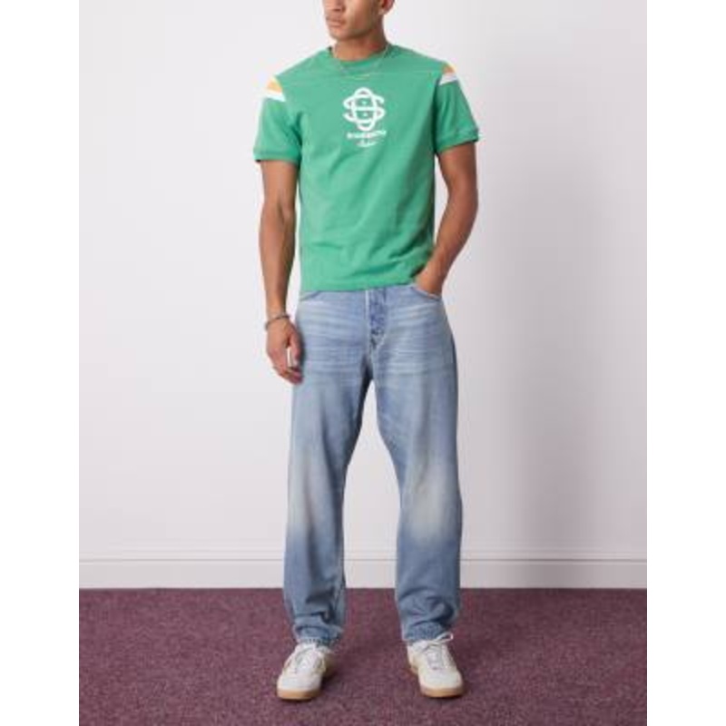 Weekday Ray relaxed fit tapered jeans in blue