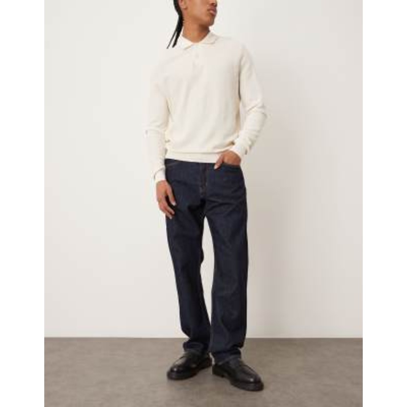 ARKET Ocean loose straight leg jeans in dark washed blue