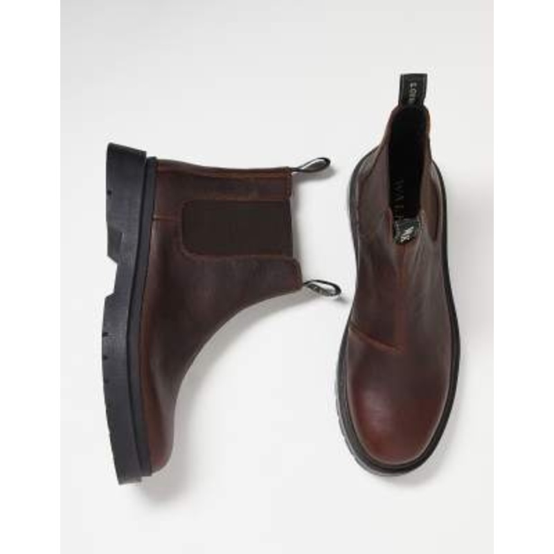 Walk London Callum Seam chelsea boots in brown
