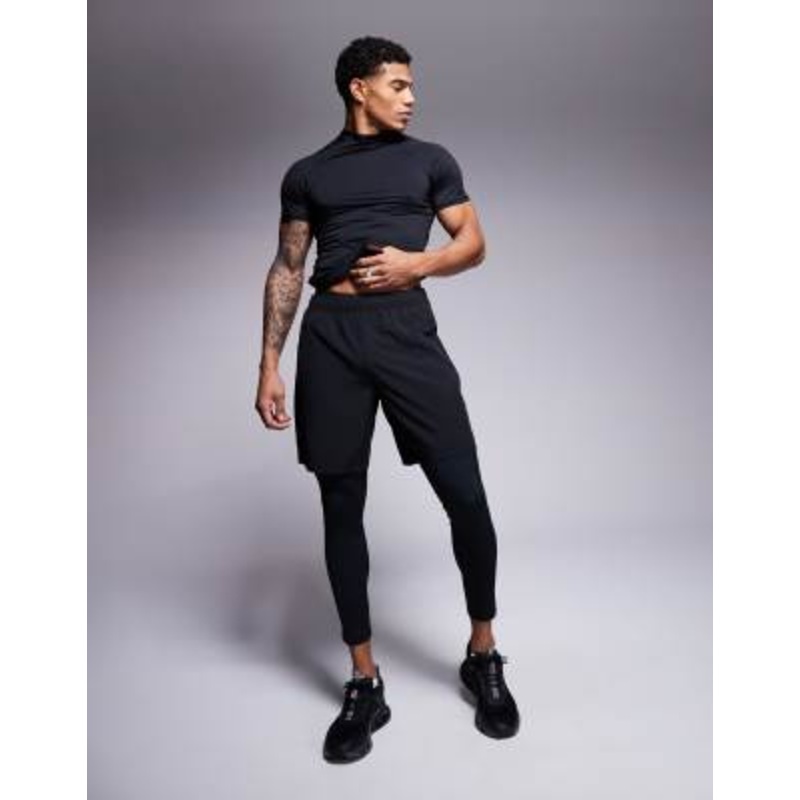 4505 Icon active quick dry base layer training tights in black