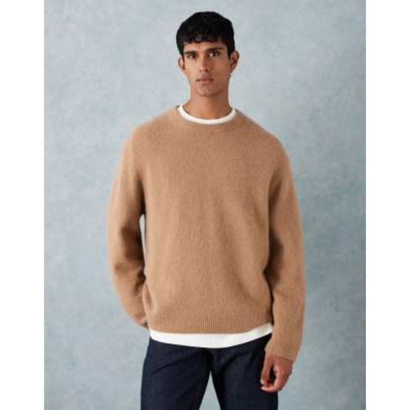 ARKET alpaca wool blend sweater in camel