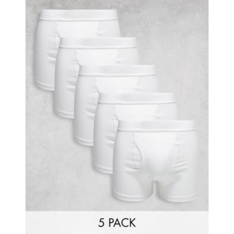 Weekday Johnny 5 pack boxer set in white
