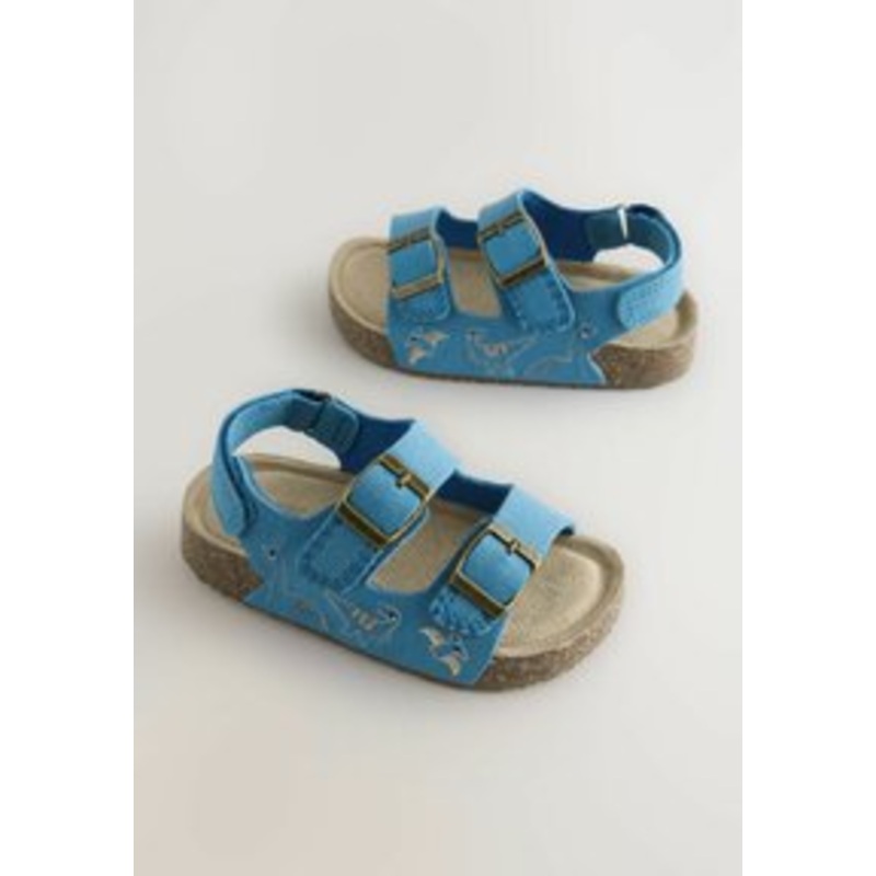 Next CUSHIONED DOUBLE BUCKLE TOUCH FASTENING STANDARD – Lauflernschuh – blue dinosaur/blau