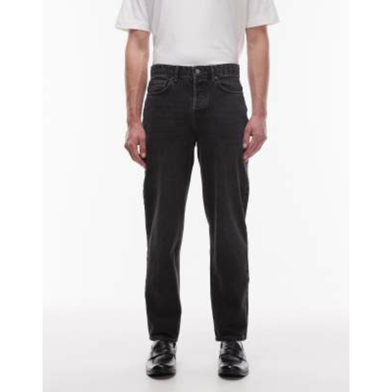Topman taper jeans in washed gray