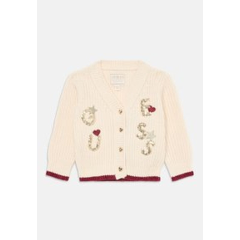 Guess BABY CARDIGAN – Strickjacke – cream white/offwhite