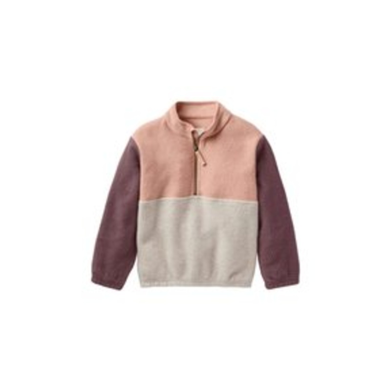 hessnatur Fleecepullover – helles terrakotta/braun