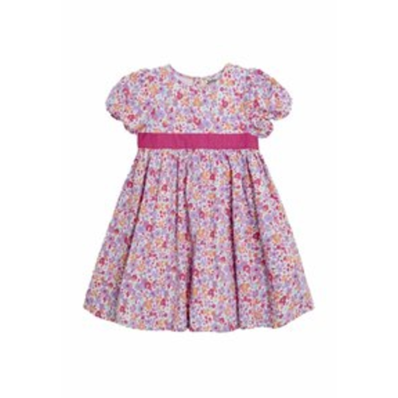 JoJo Maman Bb REGULAR FIT – FLORAL PUFF SLEEVE – Freizeitkleid – pink