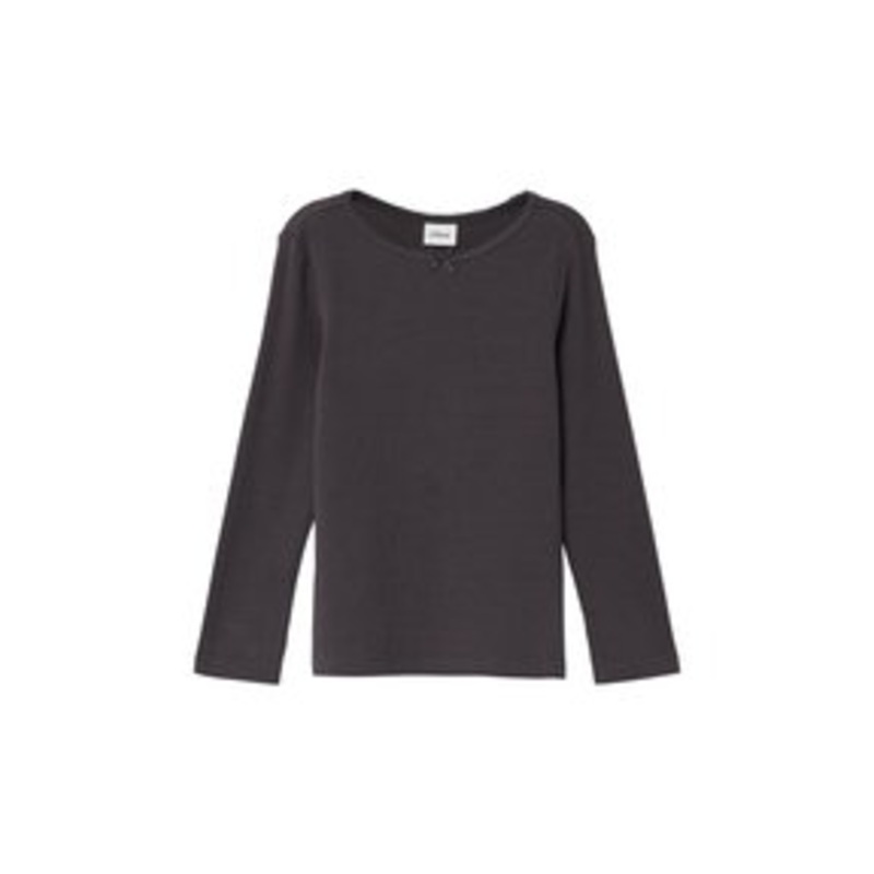 s.Oliver AVEC DTAIL DE NUD – Langarmshirt – dunkelgrau/grau