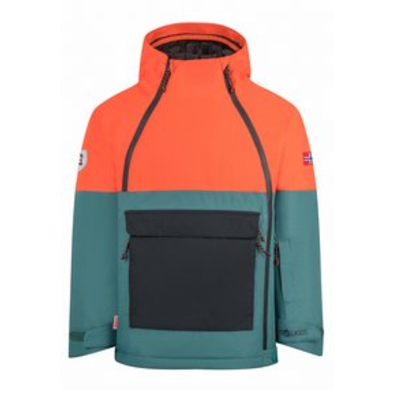 TROLLKIDS EIKEDALEN – Outdoorjacke – stormy blue/flame orange/black/petrol