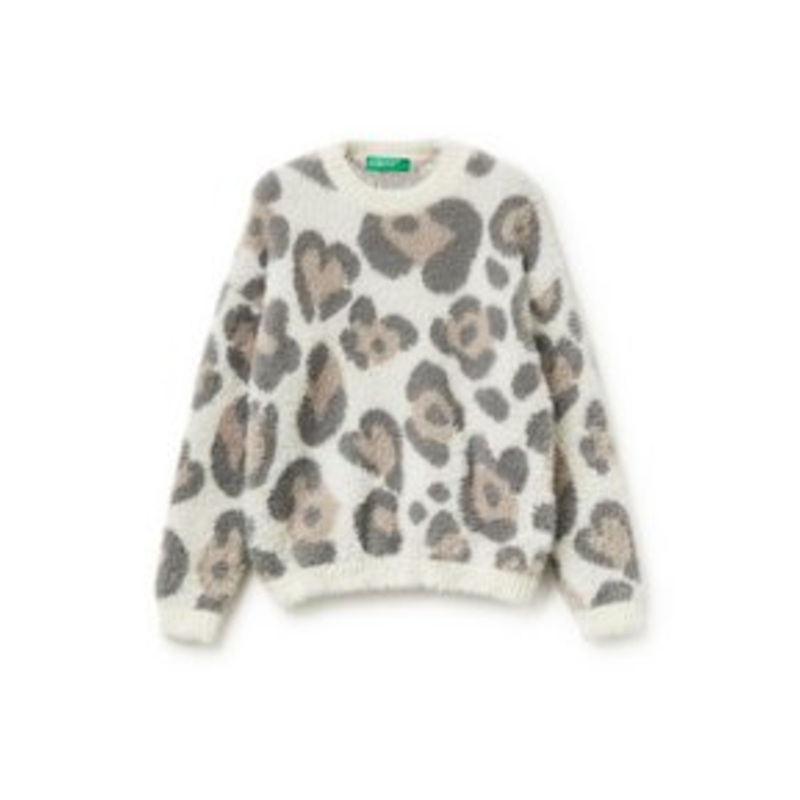 United Colors of Benetton CREWNECK  – Strickpullover – white/wei