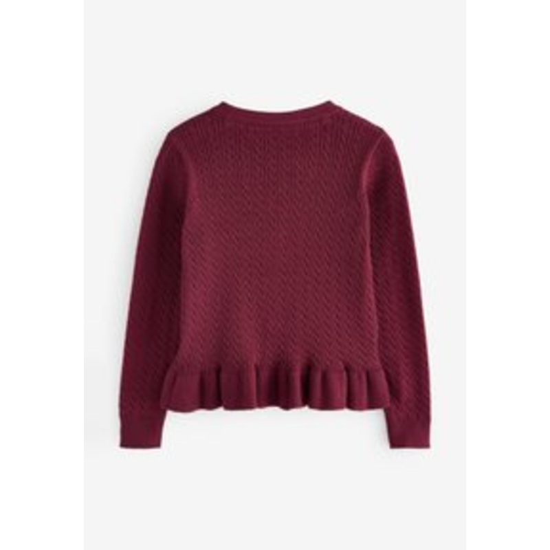 Clarks REGULAR FIT – CABLE FRILL SCHOOL – Strickjacke – burgundy red/bordeaux
