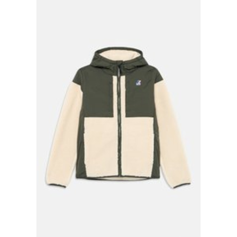 K-Way SAMSON ORSETTO UNISEX – Fleecejacke – green blackish/ecru/dunkelgrn