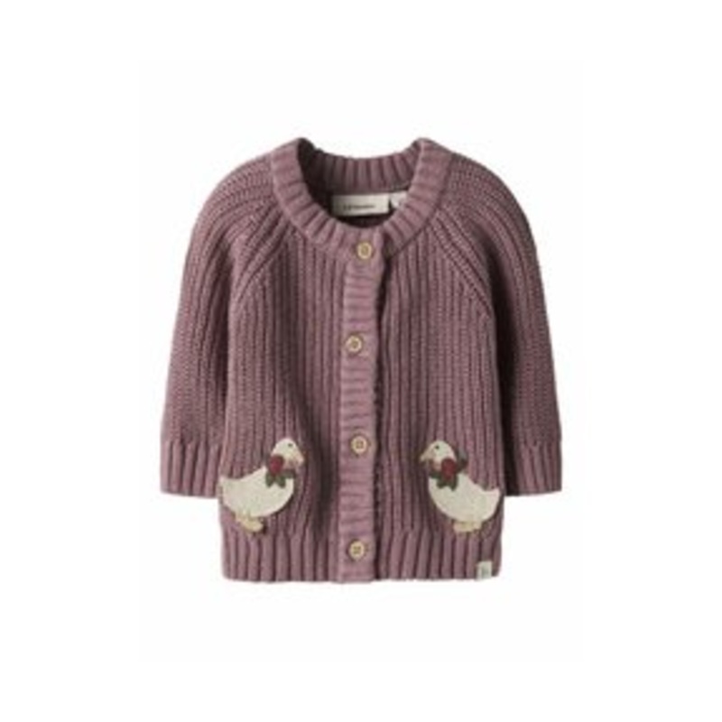 Lil’ Atelier Strickjacke – nostalgia rose/rosa