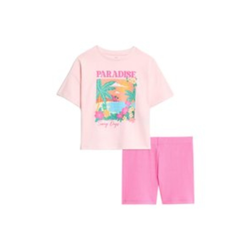 Marks & Spencer RICH TROPICAL SET – Nachtwsche Set – pink