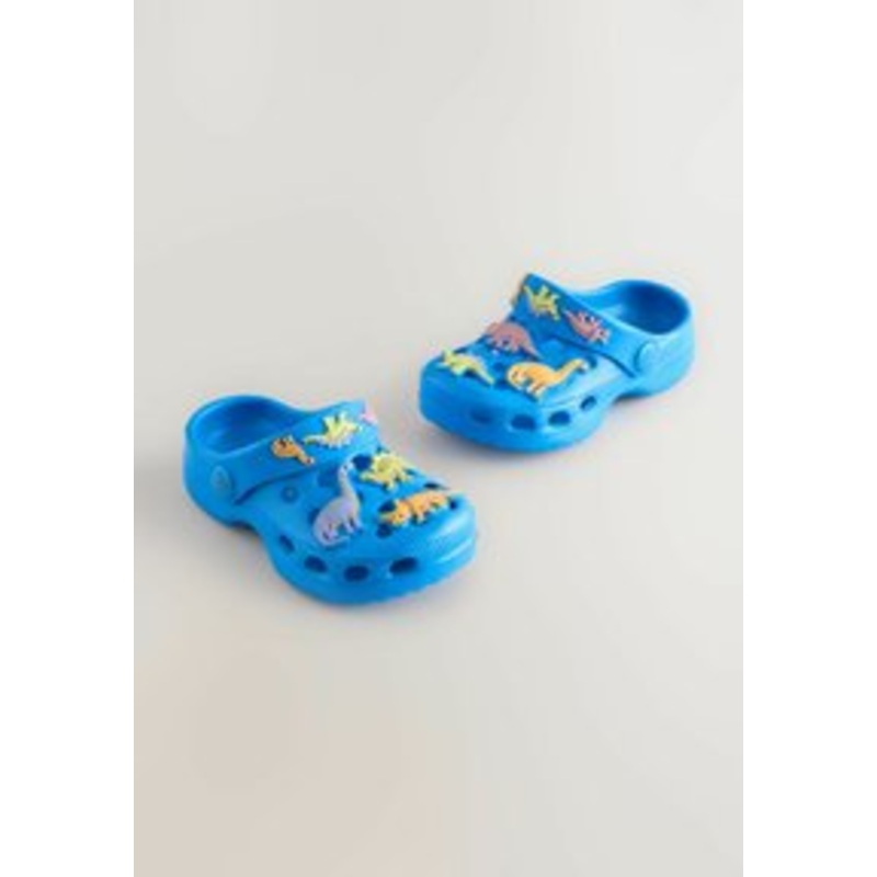Next REGULAR FIT CHARACTER WITH BACKSTRAP – Clogs – blue dinosaur/blau