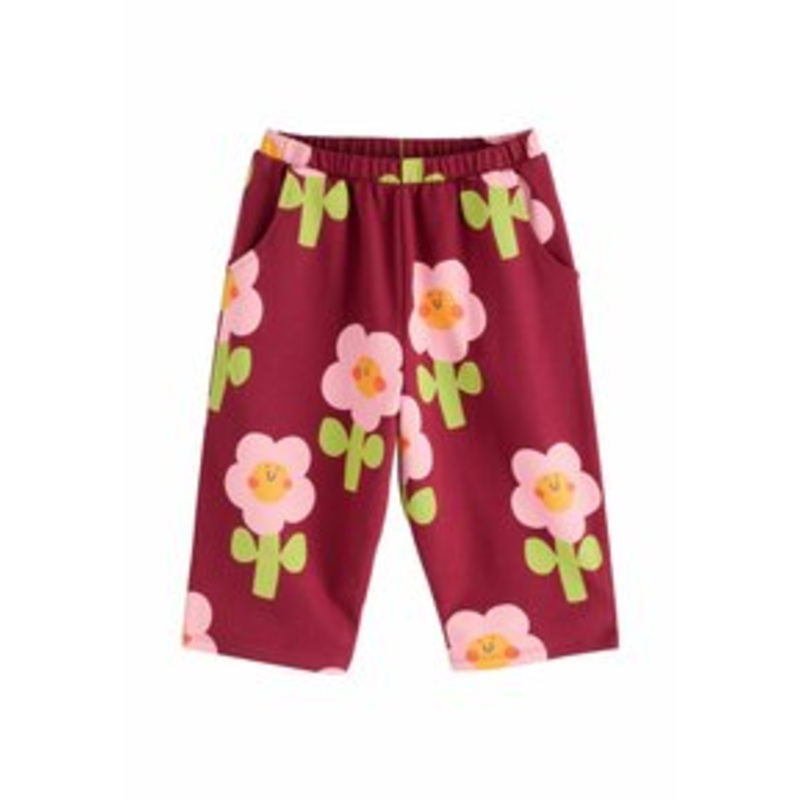 Next TEXTURED PODGY – Stoffhose – burgundy red flower/rot