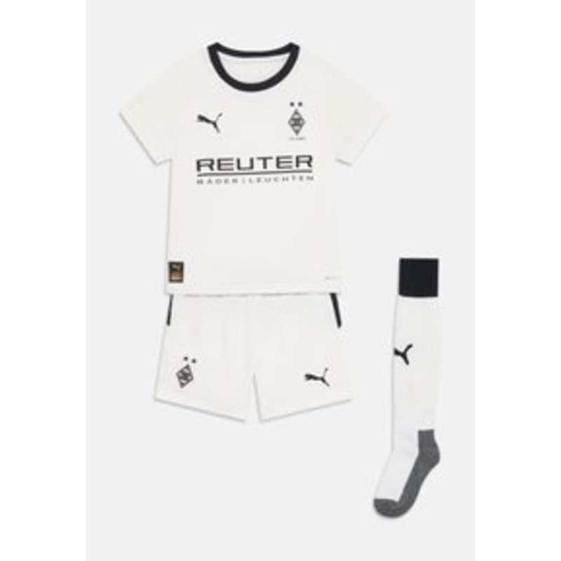 Puma BORUSSIA MNCHENGLADBACH 25/26 MINIKIT UNISEX SET – Vereinsmannschaften – warm white/black/wei