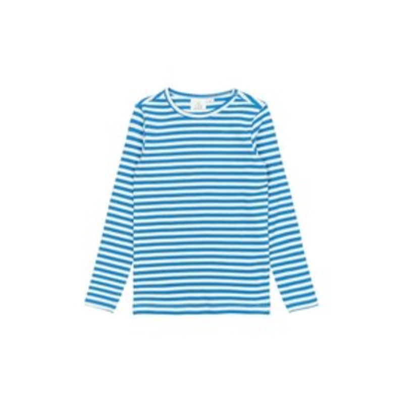 The New MOORE TEE – Strickpullover – campanula striped/blau