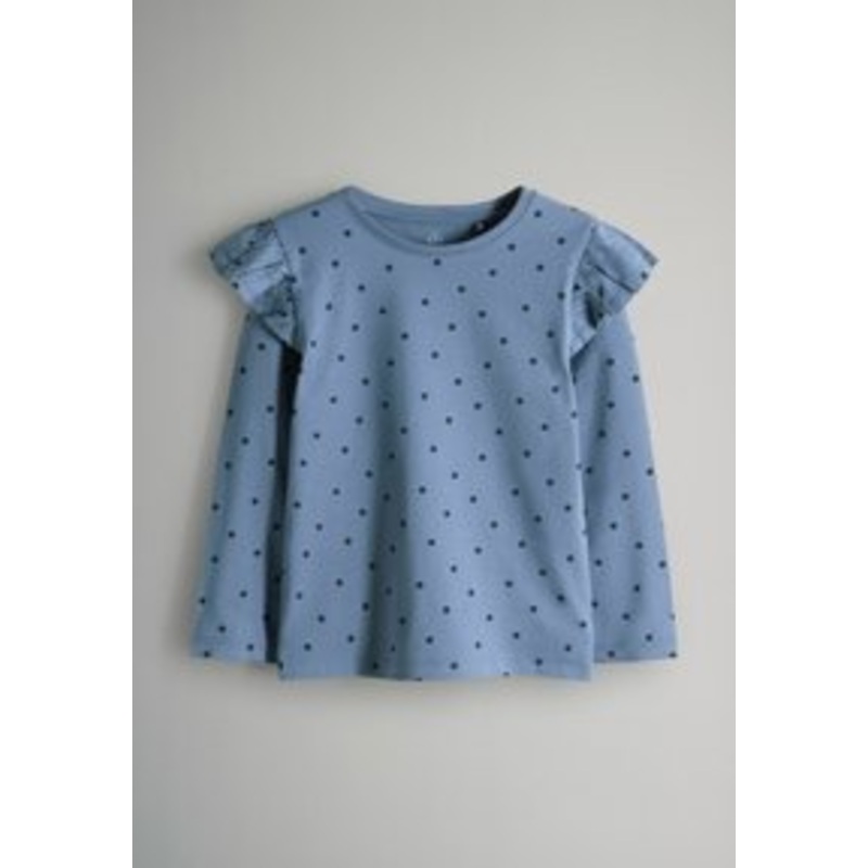 THE SET REGULAR FIT – LONG SLEEVE RUFFLE SHOULDER 4 PACK  – Langarmshirt – navy spot/grey marl/cream/blau