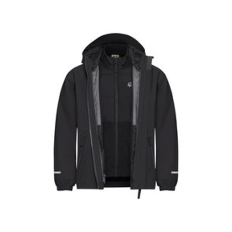Jack Wolfskin HYBRID 3IN1  – Parka – black/schwarz