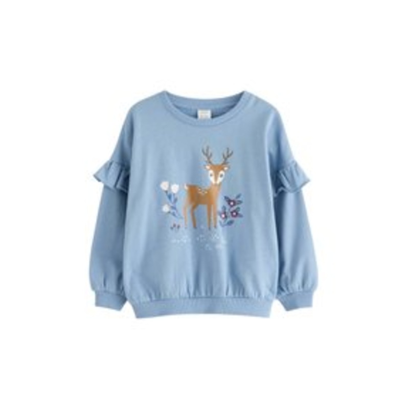 Lindex Sweatshirt – dusty blue/blau
