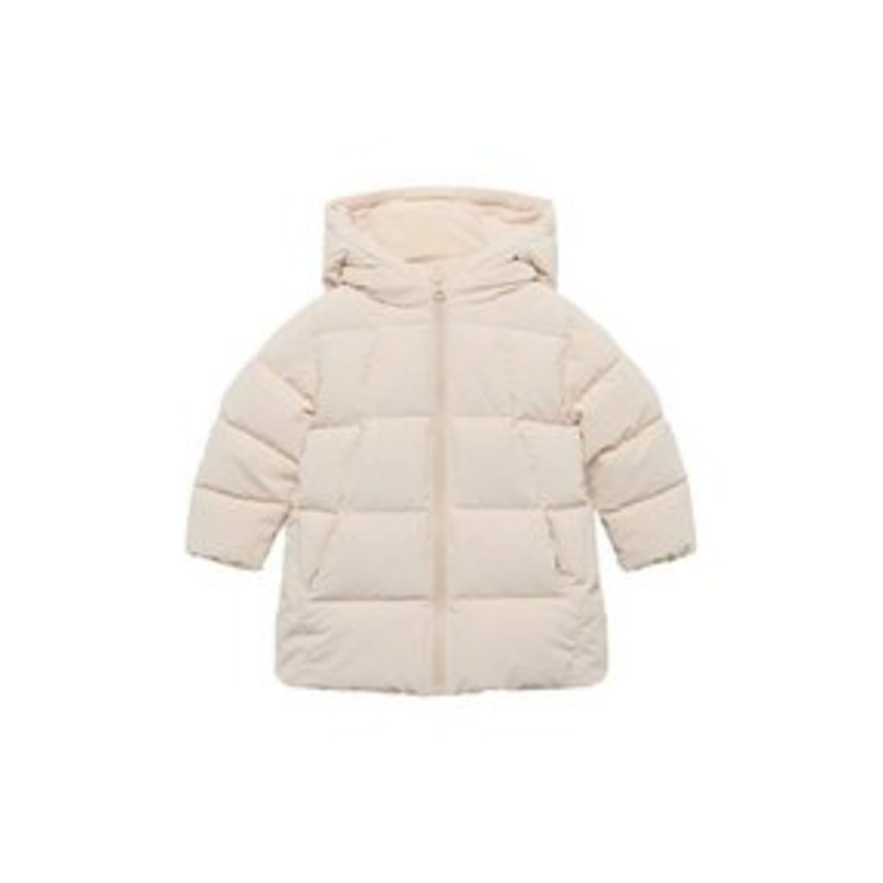 Mango Kids HOOD QUILTED KID – Wintermantel – off-white/offwhite