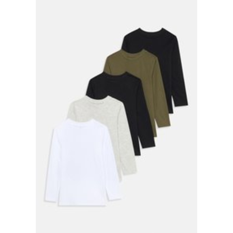 Friboo UNISEX 5 PACK  – Langarmshirt – black/mottled light grey/olive/schwarz