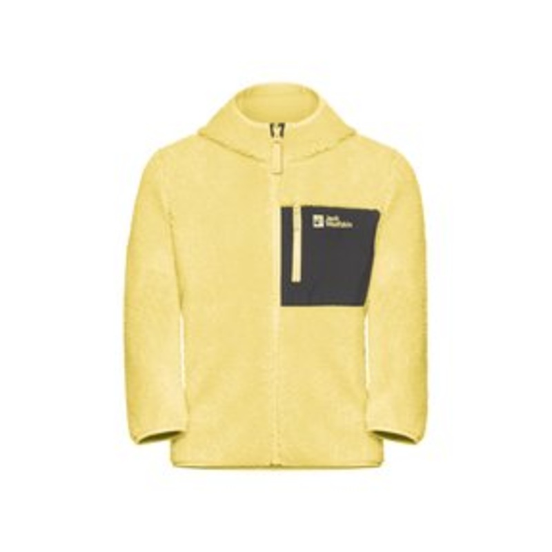 Jack Wolfskin ICE CURL HOOD – Fleecejacke – lemon ice/hellgelb