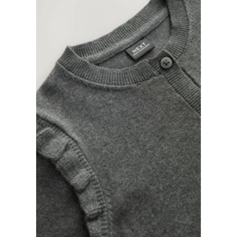 Next RICH FRILL SHOULDER STANDARD – Strickjacke – grey/grau