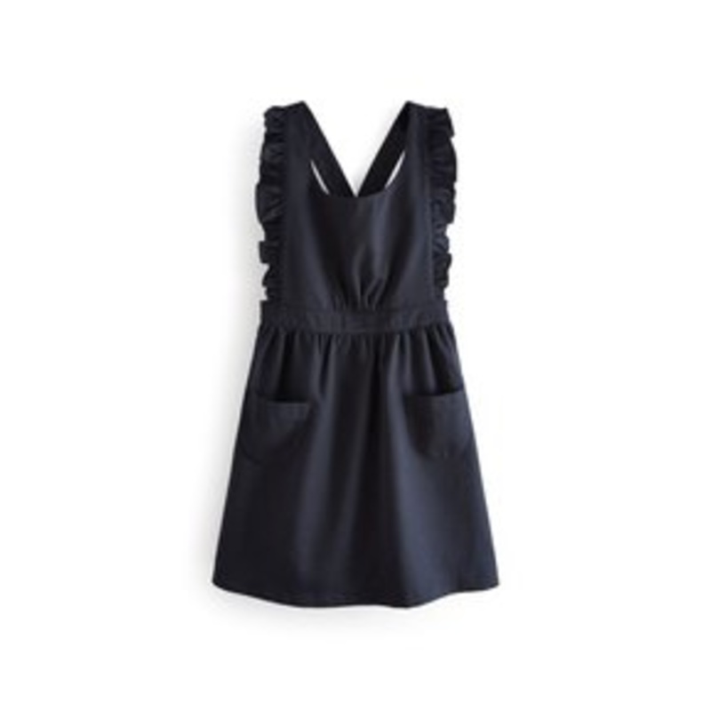 Next RUFFLE DETAIL PINAFORE – Freizeitkleid – navy blue/blau