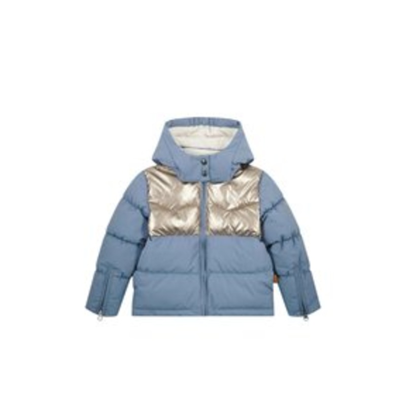 Steiff NORDICLAND, VERSTELLBARER BUND, ABNEHMBARE KAPUZE – Winterjacke – stonewash/hellblau