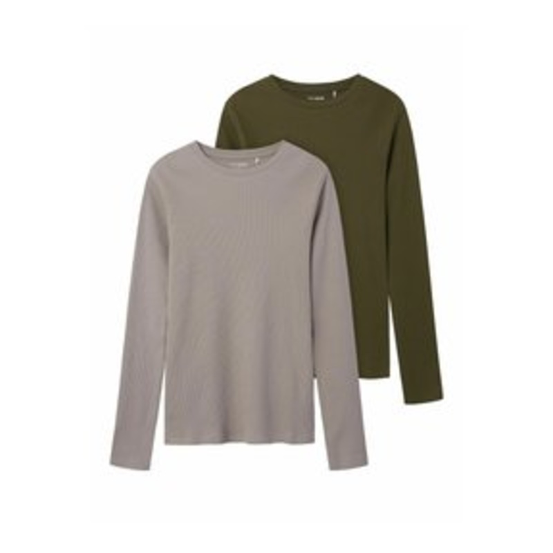 TWO SOON 2PACK – Langarmshirt – winter moss/khaki