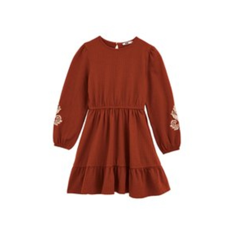 WE Fashion Freizeitkleid – rust brown/braun meliert