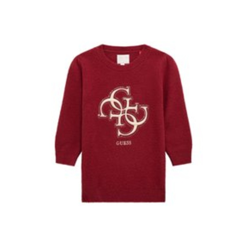 Guess G-LOGO – Strickkleid – rot/dunkelrot