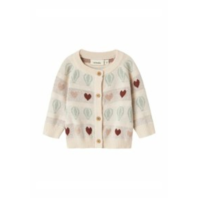 Lil’ Atelier Strickjacke – pastel parchment/beige