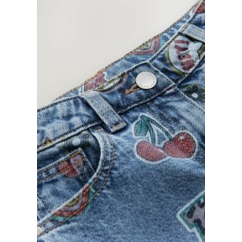 Next WIDE – Flared Jeans – mid blue printed/blau
