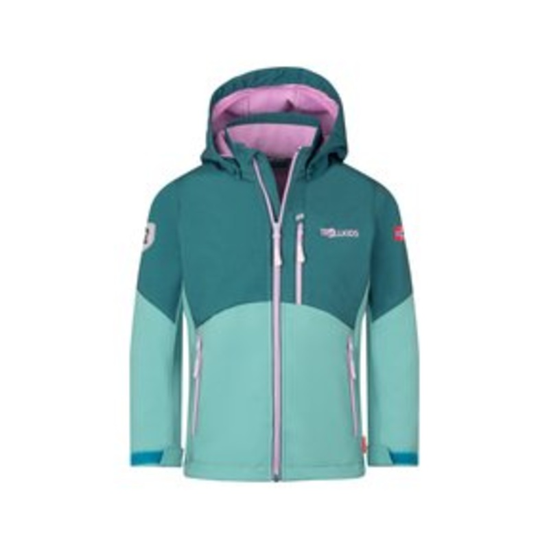 TROLLKIDS BALESTRAND – Softshelljacke – midnight petrol dusty teal light violet/mint