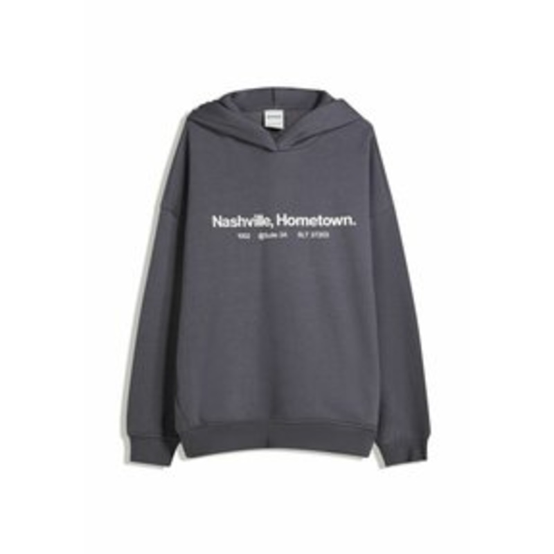 Bershka PRINTED – Kapuzenpullover – blue/grey/blaugrau