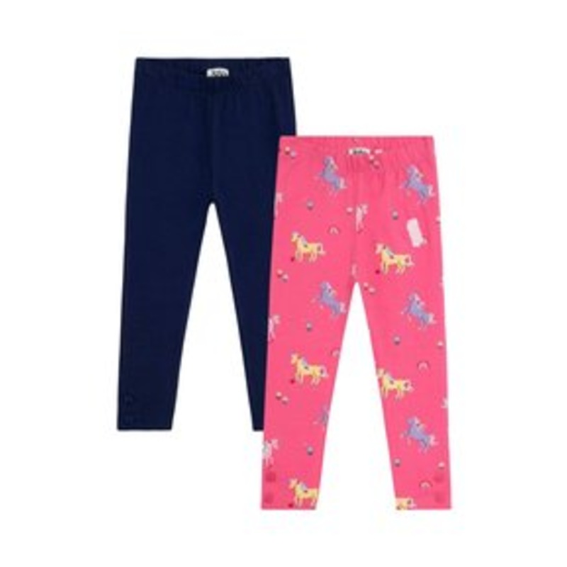 JoJo Maman Bb 2-PACK PRINTED  – Leggings – Hosen – fuchsia pink unicorns/pink